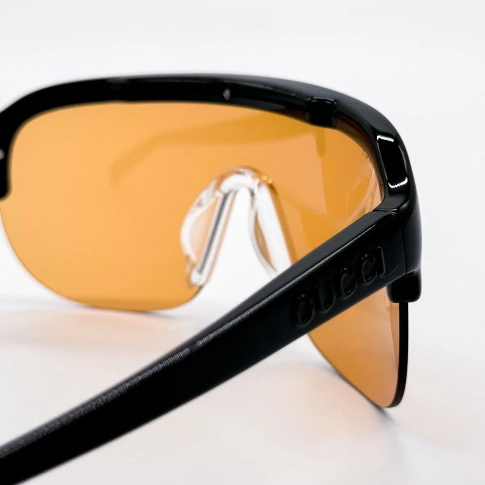 NEW GUCCI GG1645S 005 OVERSIZED BLACK ORANGE UNISEX SUNGLASSES GUCCI